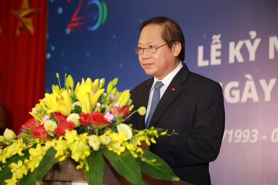 Bộ trưởng Bộ TTTT Trương Minh Tuấn phát biểu chúc mừng