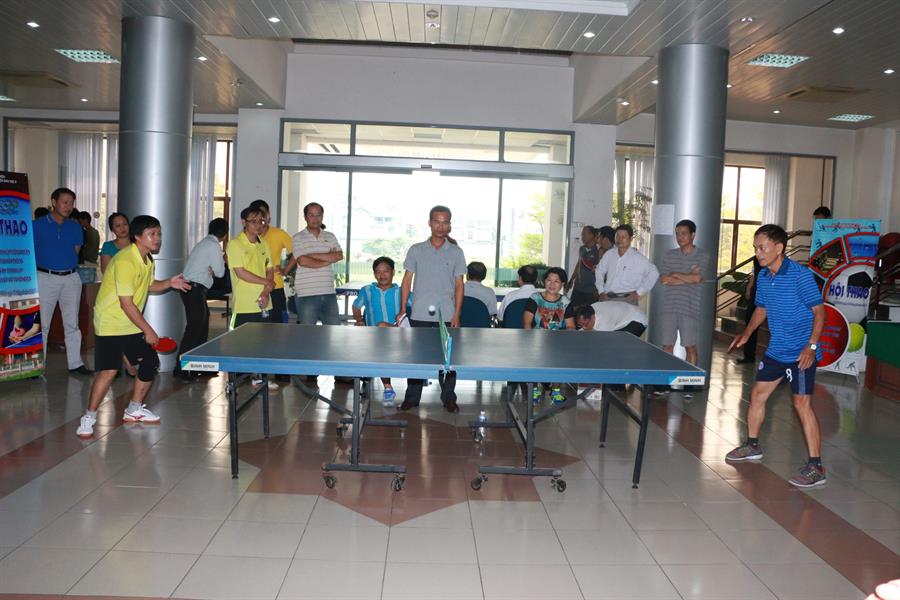 Trận chung kết môn bóng bàn nam.