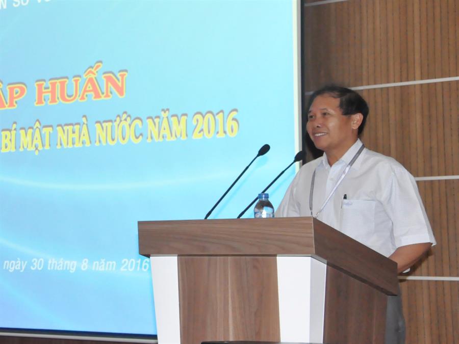Cục trưởng Đoàn Quang Hoan phát biểu tại buổi tập huấn
