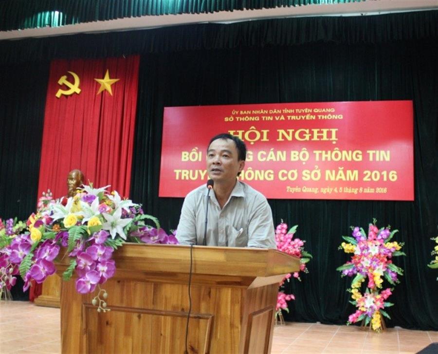 Ông Vũ Tuấn – Phó giám đốc Sở TT-TT Tuyên Quang phát biểu khai mạc Hội nghị