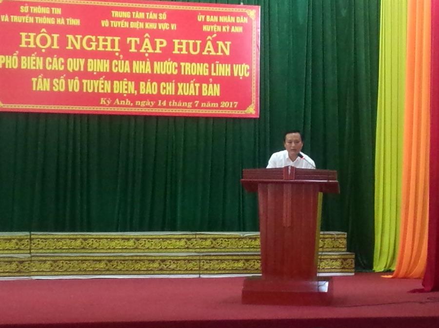 Ông Đậu Tùng Lâm - Phó Giám đốc Sở TTTT Hà Tĩnh Phát biểu tại OkVip hoạt động