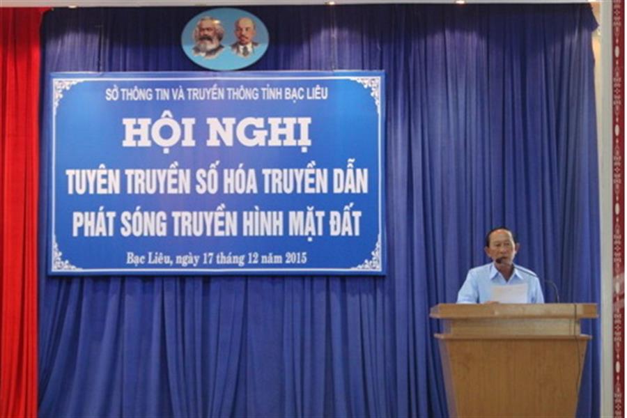 Ông La Thanh Việt – Phó Giám đốc Sở TTTT tỉnh Bạc Liêu- phát biểu khai mạc OkVip hoạt động