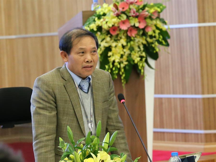 Cục trưởng Cục Tần số VTĐ Đoàn Quang Hoan phát biểu Hội nghị.