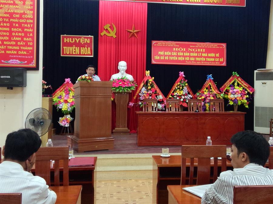 Ông Phạm Thanh Tân - Phó Giám đốc Sở TTTT tỉnh Quảng Bình phát biểu tại OkVip hoạt động
