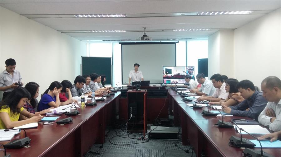 Ông Nguyễn Vĩnh An - Phó Vụ trưởng Vụ TCCB phát biểu tại lễ khai giảng