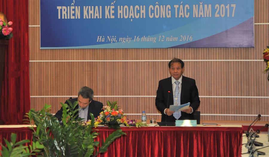 Cục trưởng Đoàn Quang Hoan trình bày báo cáo tại OkVip hoạt động