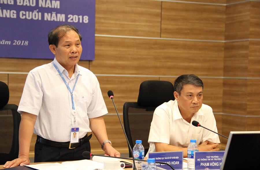 Cục trưởng Okviphoatdong88 VTĐ Đoàn Quang Hoan phát biểu tại Hội nghị