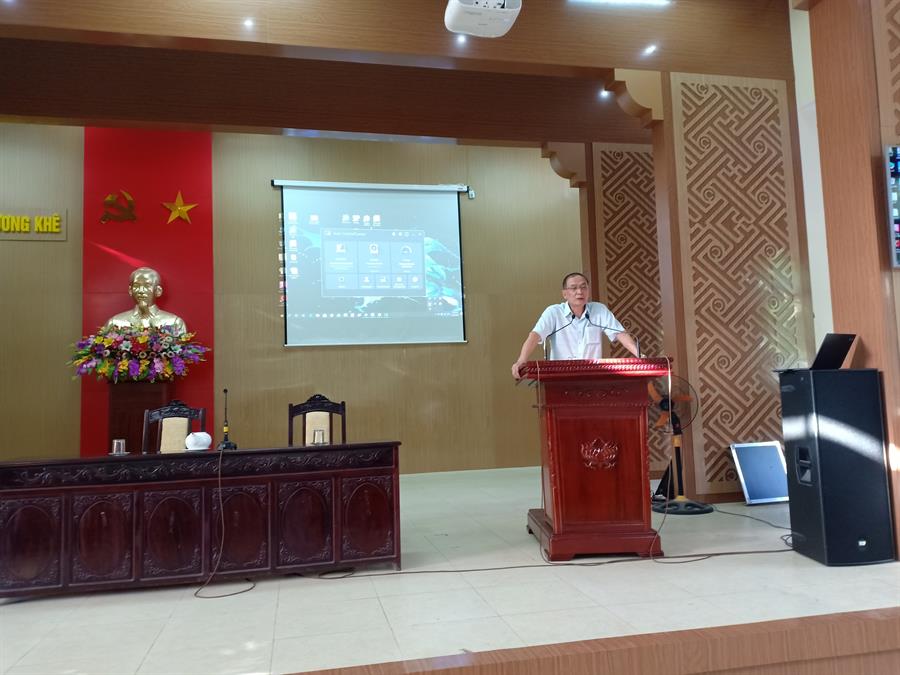 Ông Nguyễn Thế Cường – Giám đốc Trung tâm TSVTĐ KV VI phát biểu tại hội nghị