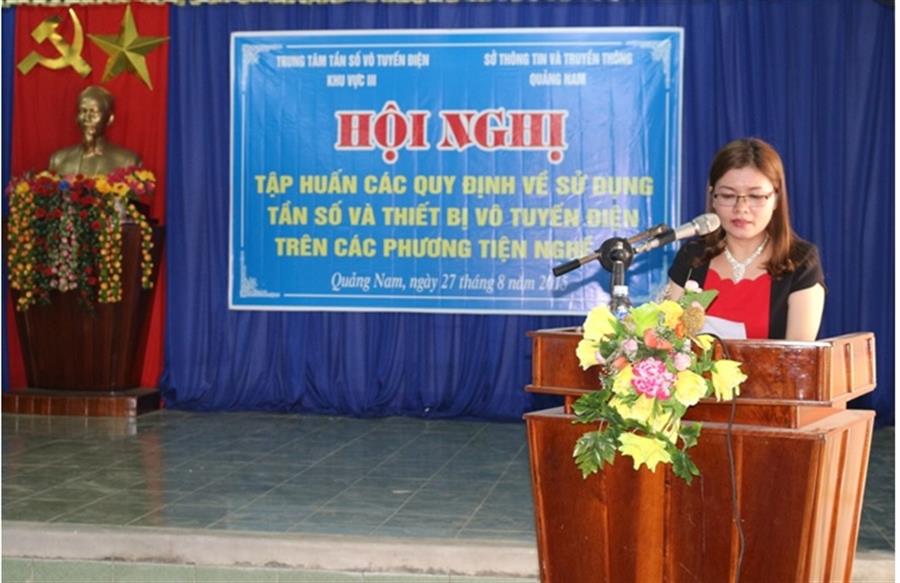 Bà Phạm Thị Ngọc Quyên phát biểu tại OkVip hoạt động