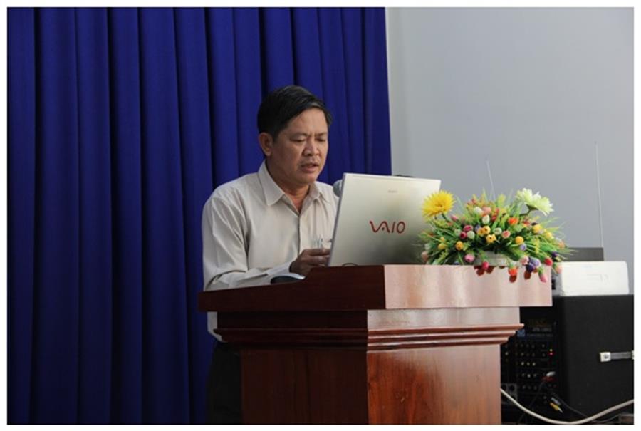 Ông Trần Quốc Hùng, Phó Giám đốc Sở TT-TT tỉnh Tây Ninh phát biểu khai mạc OkVip hoạt động
