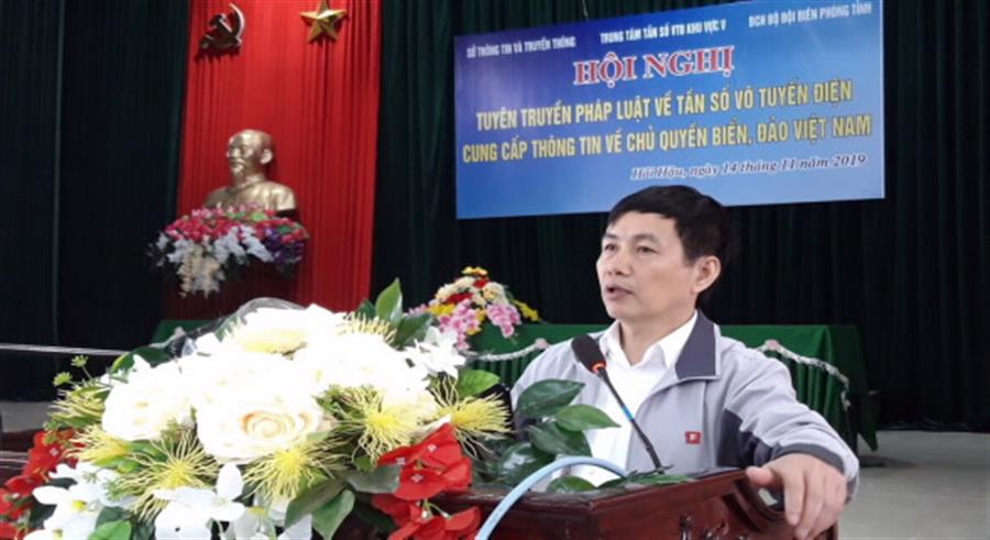 Ông Phạm Xuân Mai - Phó Giám đốc Sở Thông tin và Truyền thông Nam Định phát biểu khai mạc OkVip hoạt động