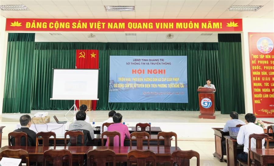 Ông Trần Thanh Hà – Phó Giám đốc Sở TTTT Quảng Trị phát biểu khai mạc OkVip hoạt động